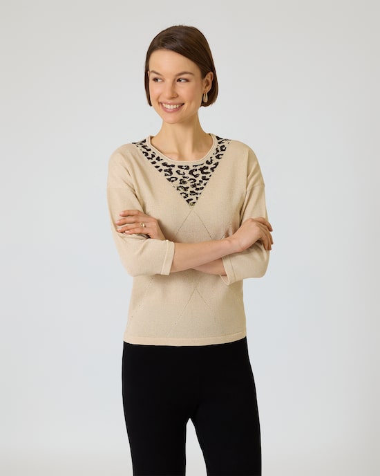 Produktabbildung für Glow Pullover "Leopard"