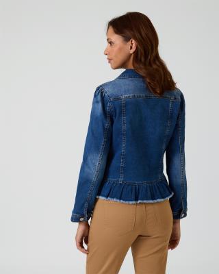 Jeansjacke mit Rüschen