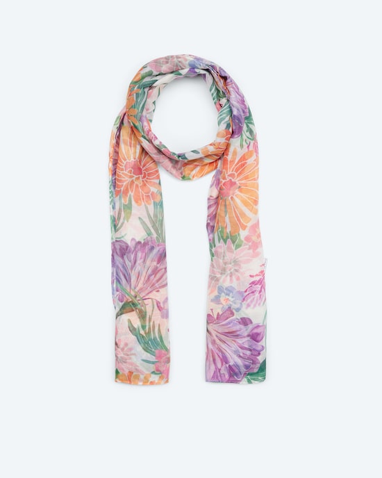 Produktabbildung für Schal mit Blüten-Print