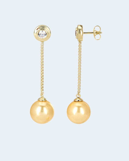 Produktabbildung für Ohrhänger mit MK-Perle 12 mm & Zirkonia