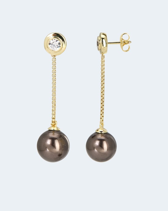 Produktabbildung für Ohrhänger mit MK-Perle 12 mm & Zirkonia
