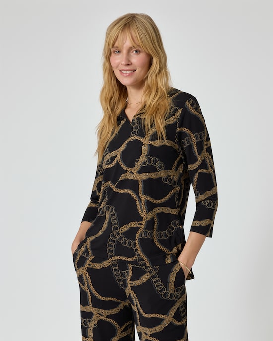 Produktabbildung für Blusenshirt "Woman Deluxe" mit Kettenprint