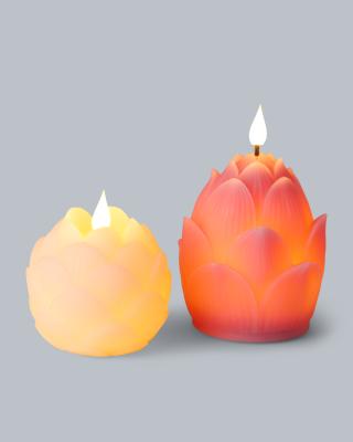 LED-Kerzen "Lotus", 2tlg.