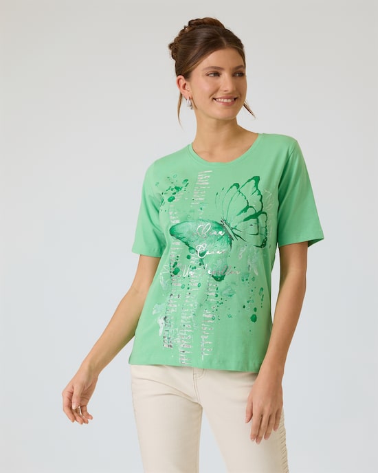 Produktabbildung für Shirt mit Schmetterlings-Druck