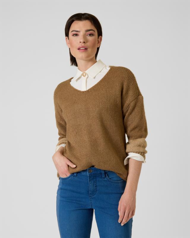 Pullover mit Colorblock-Ärmeln
