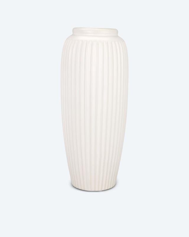 Keramik Vase, geriffelt