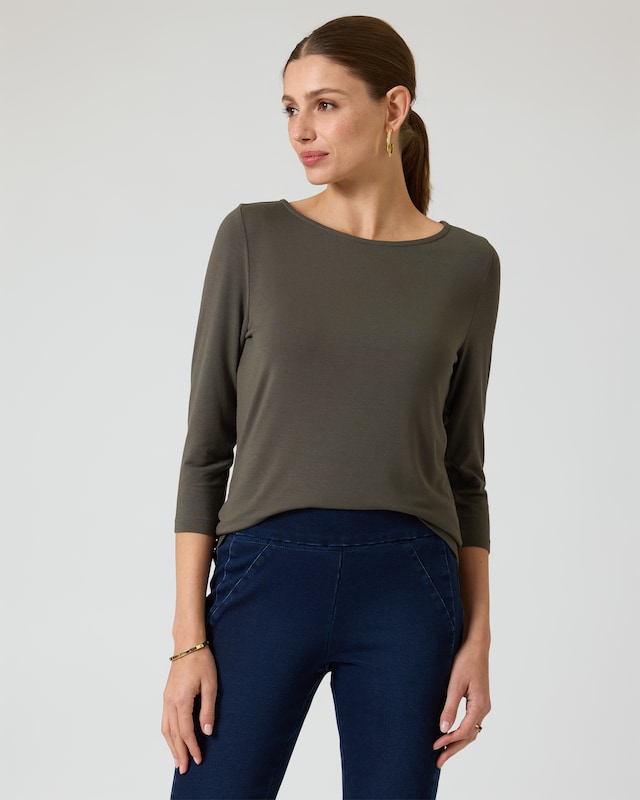 Essential Shirt ¾ Arm mit Rundhals