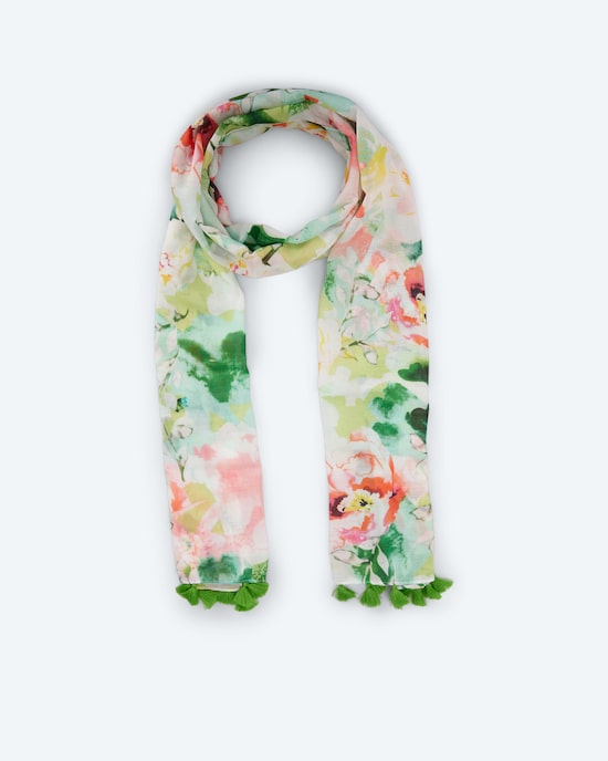 Produktabbildung für Schal mit Blumen-Print
