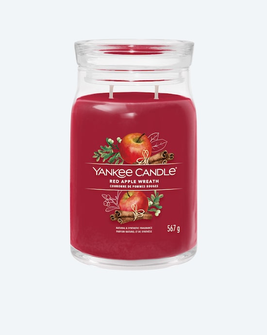 Produktabbildung für Kerze L Red Apple Wreath