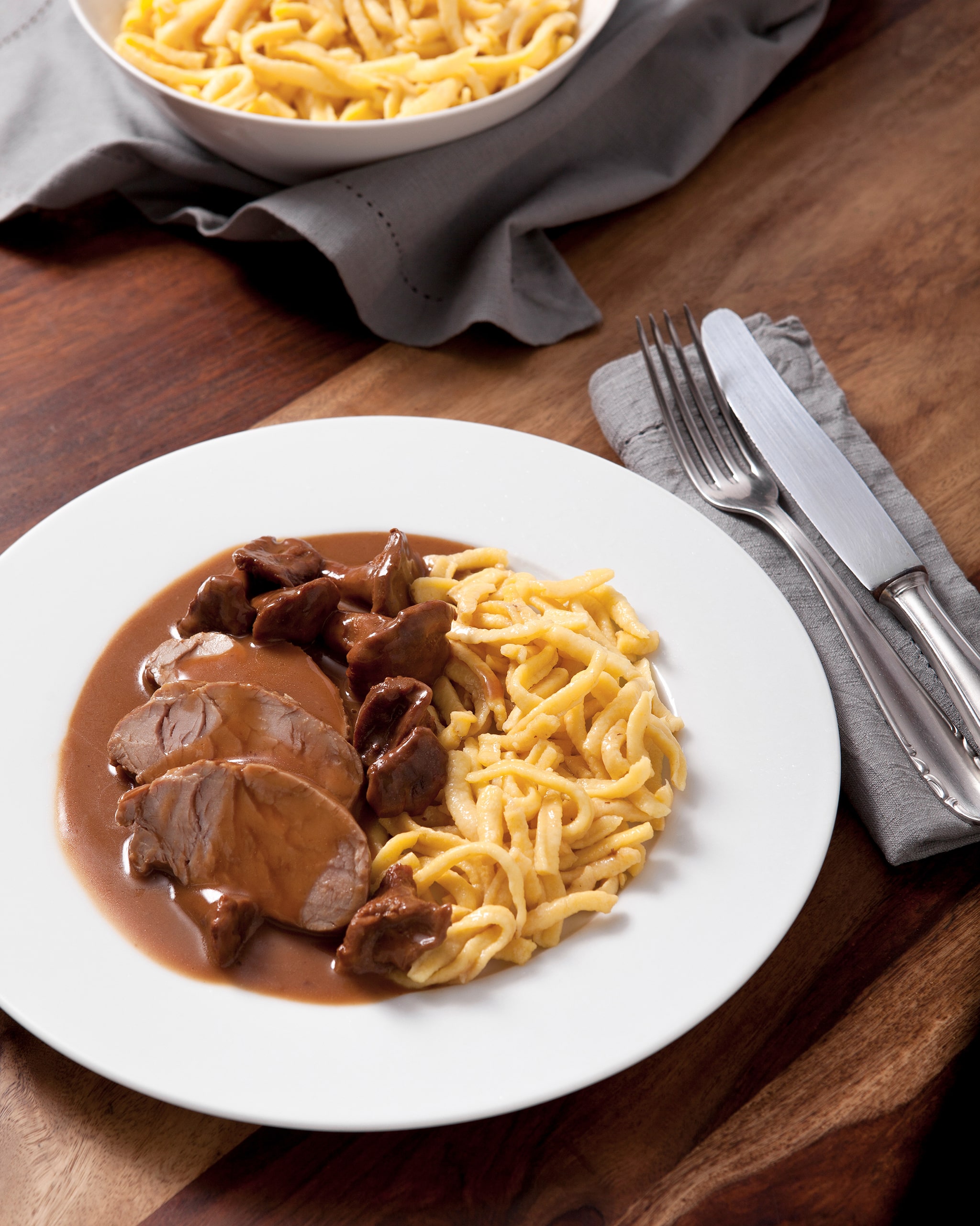Produktabbildung für Schweinefilet in Pfifferlingsoße