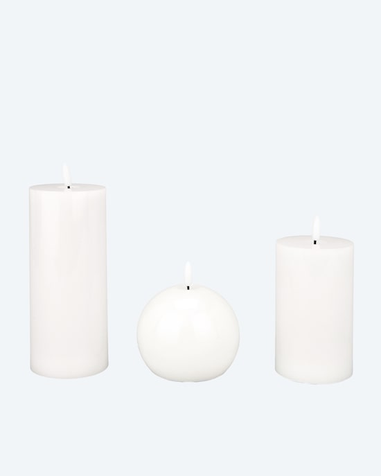 Produktabbildung für LED-Kerzen "Glossy", 3er Set