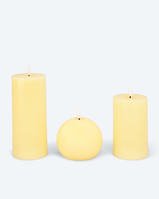 Produktabbildung für LED-Kerzen "Glossy", 3er Set