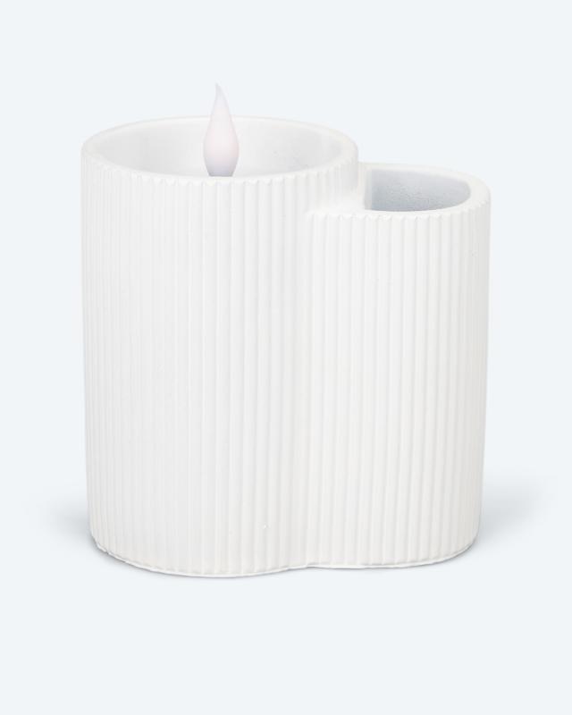 LED-Kerze Zement mit Vase