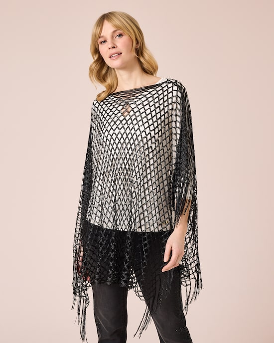 Produktabbildung für Poncho mit Fransen