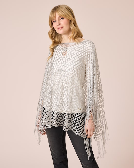 Produktabbildung für Poncho mit Fransen
