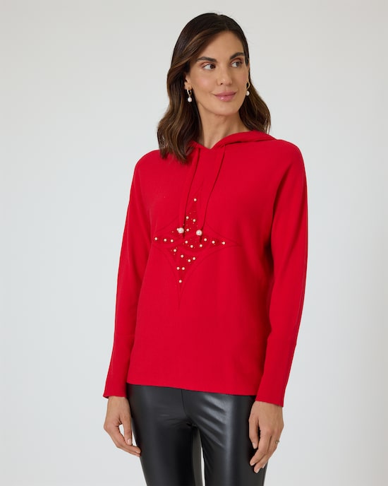 Produktabbildung für Kapuzenpullover mit Logo-Applikation