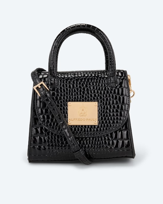 Produktabbildung für Überschlagtasche in Kroko-Optik
