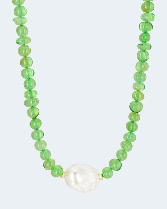 Produktabbildung für Collier mit Bernstein, Hämatit & Perle