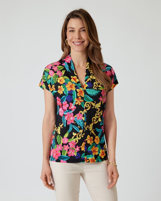 Produktabbildung für Shirt "tropische Blumen"