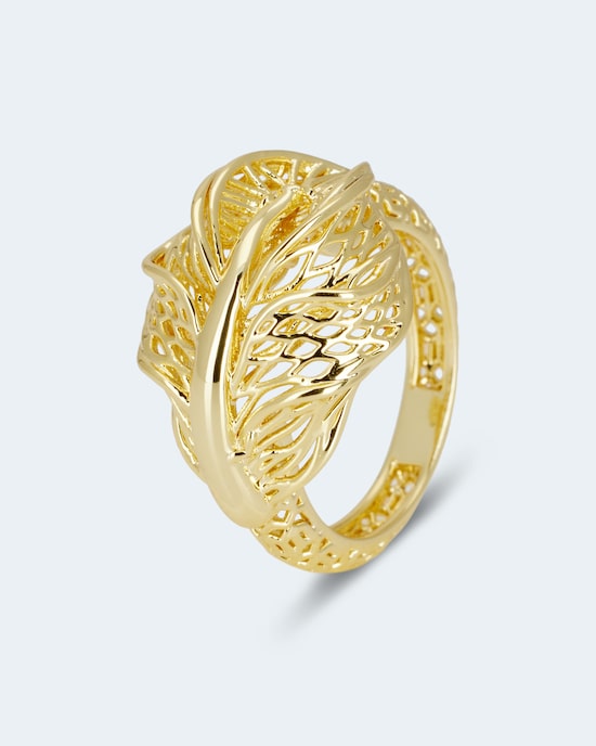 Produktabbildung für Ring im Blatt-Design