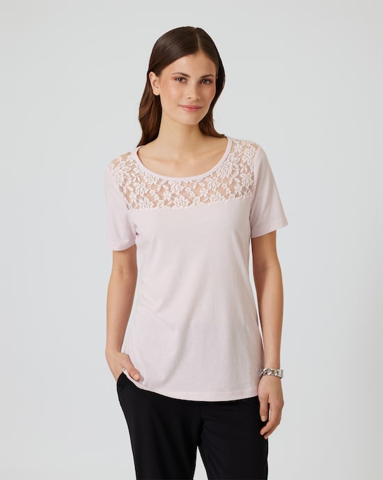 Produktabbildung für Shirt mit Spitze