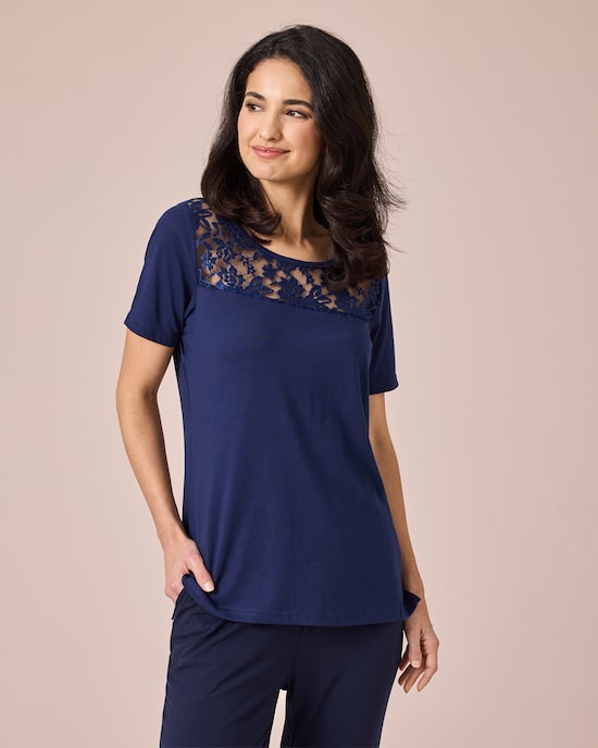 Produktabbildung für Shirt mit Spitze