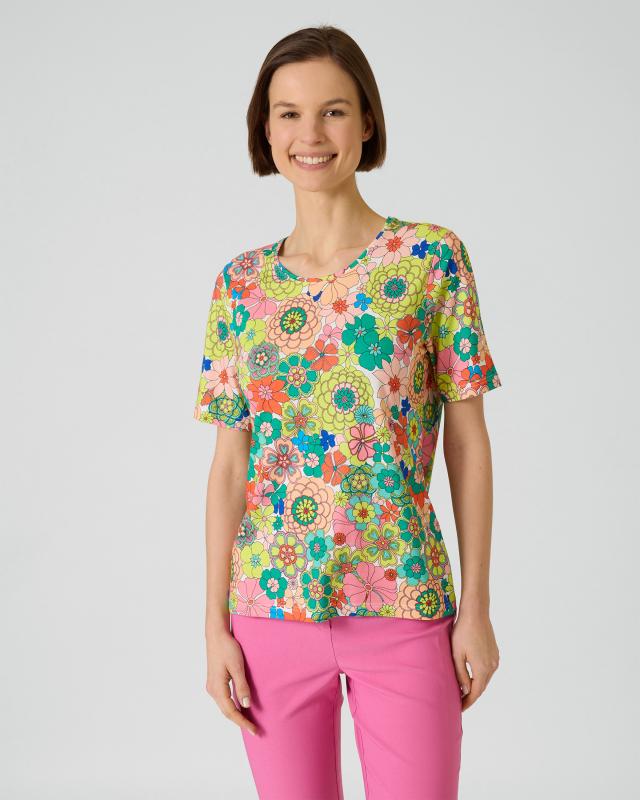 Shirt mit Sommerblumen-Print