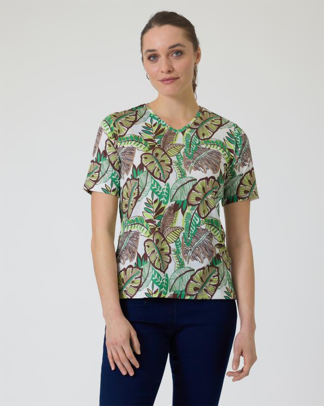 Shirt mit Blätter-Print