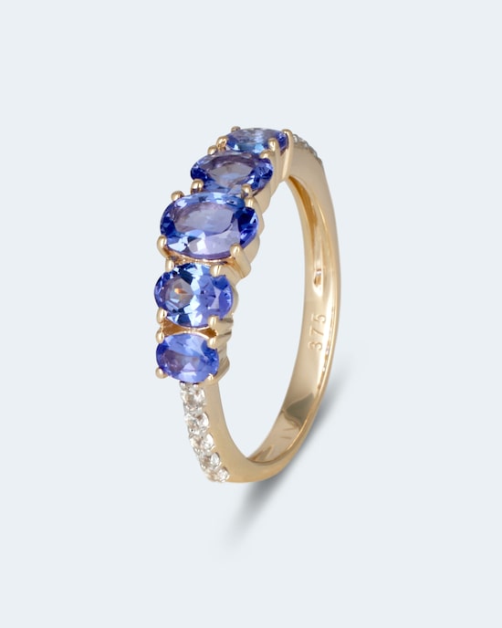 Produktabbildung für Ring mit Tansanit AAAA+ und Zirkon