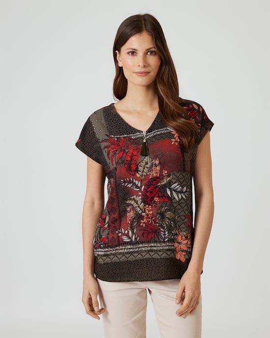 Produktabbildung für Shirt mit Tropical-Print