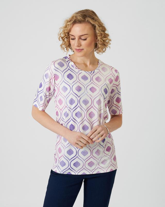 Midi-Shirt mit Ornamentdruck