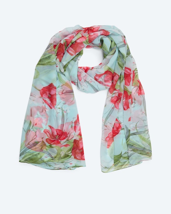 Produktabbildung für Schal mit Blumendruck