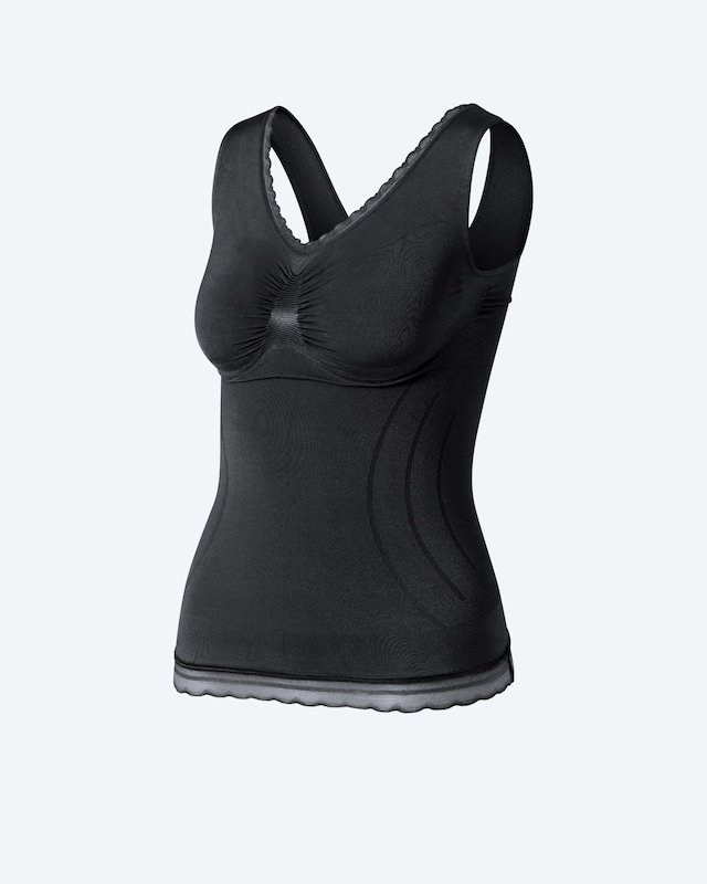 Taillenpower Top mit Mesh-Spitze