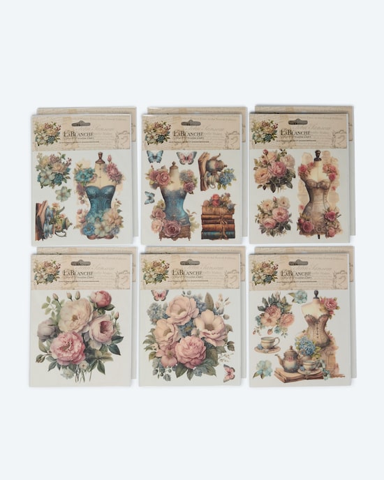Produktabbildung für Porzellansticker Faded Flowers