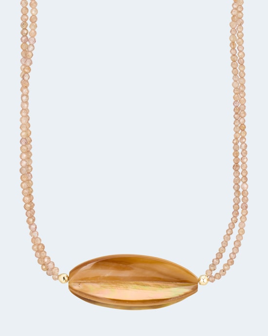 Produktabbildung für Zirkon-Collier mit Perlmutt