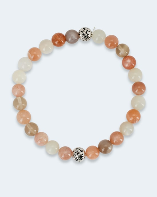 Produktabbildung für Edelstein-Armband mit Silber-Beads