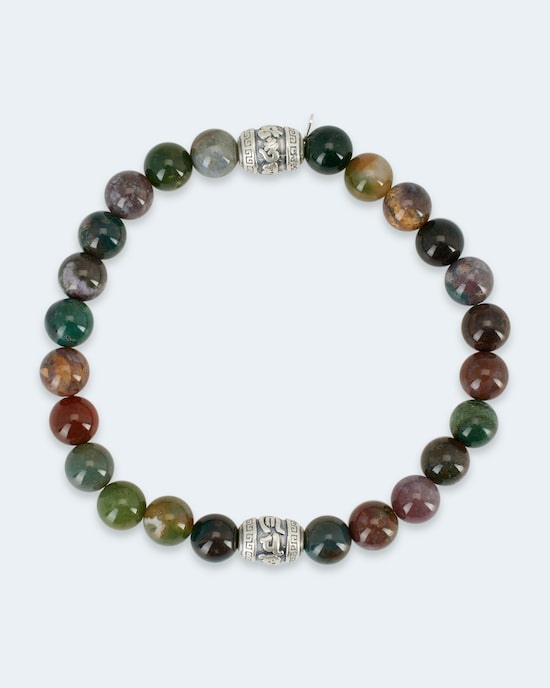 Produktabbildung für Edelstein-Armband mit Silber-Beads