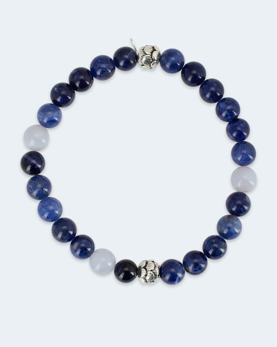 Produktabbildung für Edelstein-Armband mit Silber-Beads