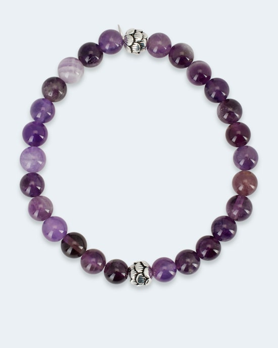 Produktabbildung für Edelstein-Armband mit Silber-Beads