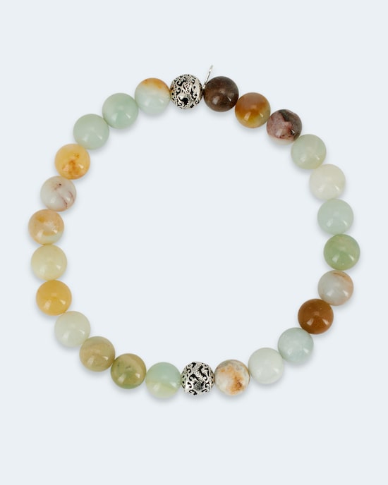 Produktabbildung für Edelstein-Armband mit Silber-Beads