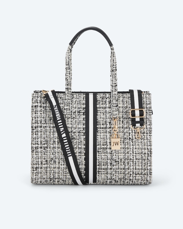 Kurzgrifftasche in Bouclé Optik
