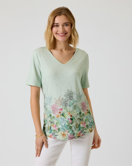 Produktabbildung für Shirt mit Blüten-Print