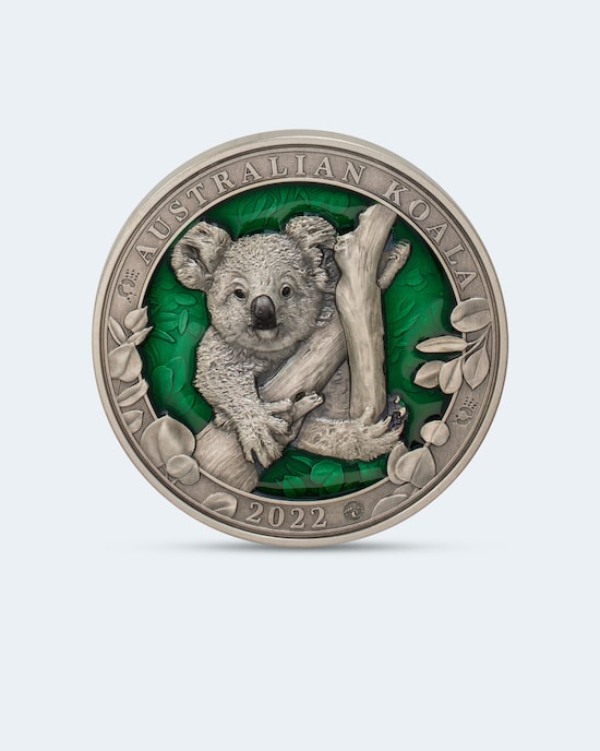 Produktabbildung für Silbermünze mit Koalamotiv