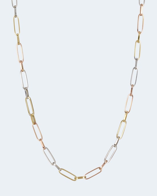 Produktabbildung für Paperclip-Collier in Gold 585