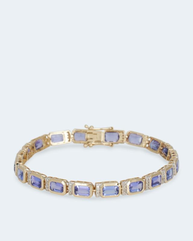 Armband mit Tansanit und Diamant