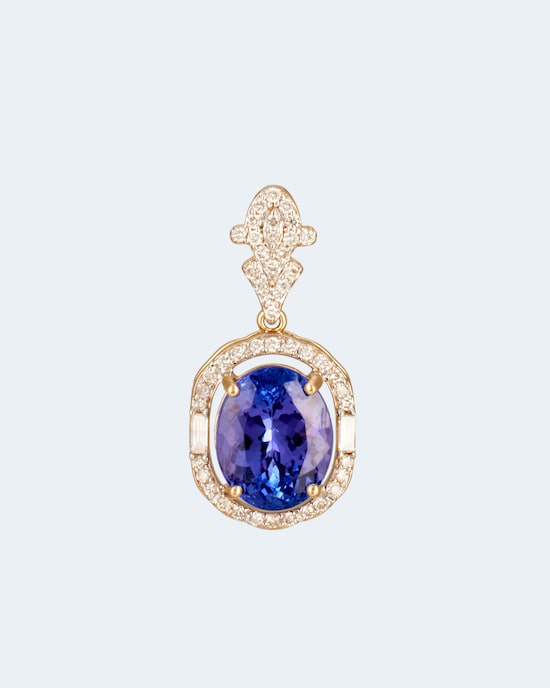Produktabbildung für Anhänger mit Tansanit AAAA+, Brillant & Diamant