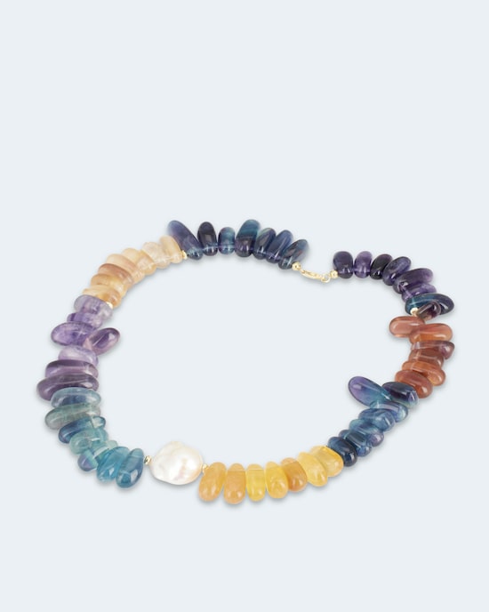 Produktabbildung für Collier mit Multi Fluorit