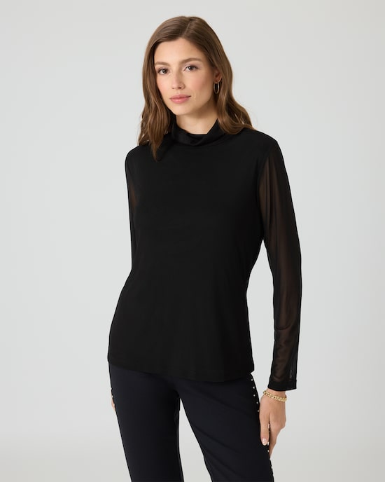 Produktabbildung für Mesh-Shirt mit Rollkragen