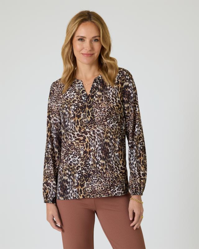 Bluse mit Leodruck