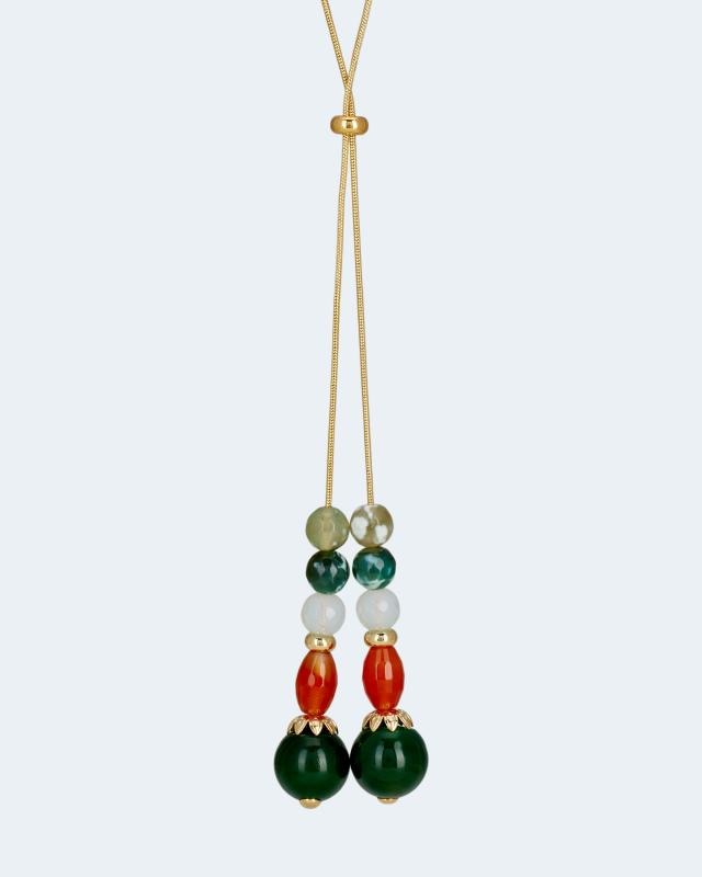 Y-Collier mit bunten Beads